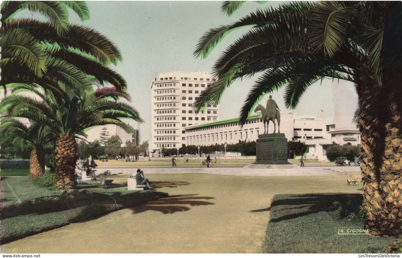 MAROC - Casablanca - Place Lyautey - Colorisé - Carte Postale Ancienne - Casablanca