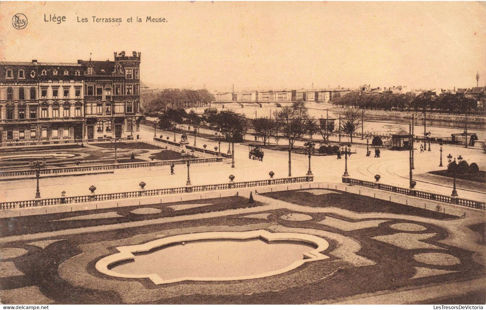 BELGIQUE - Liège - Les Terrasses Et La Meuse - Carte Postale Ancienne - Liege