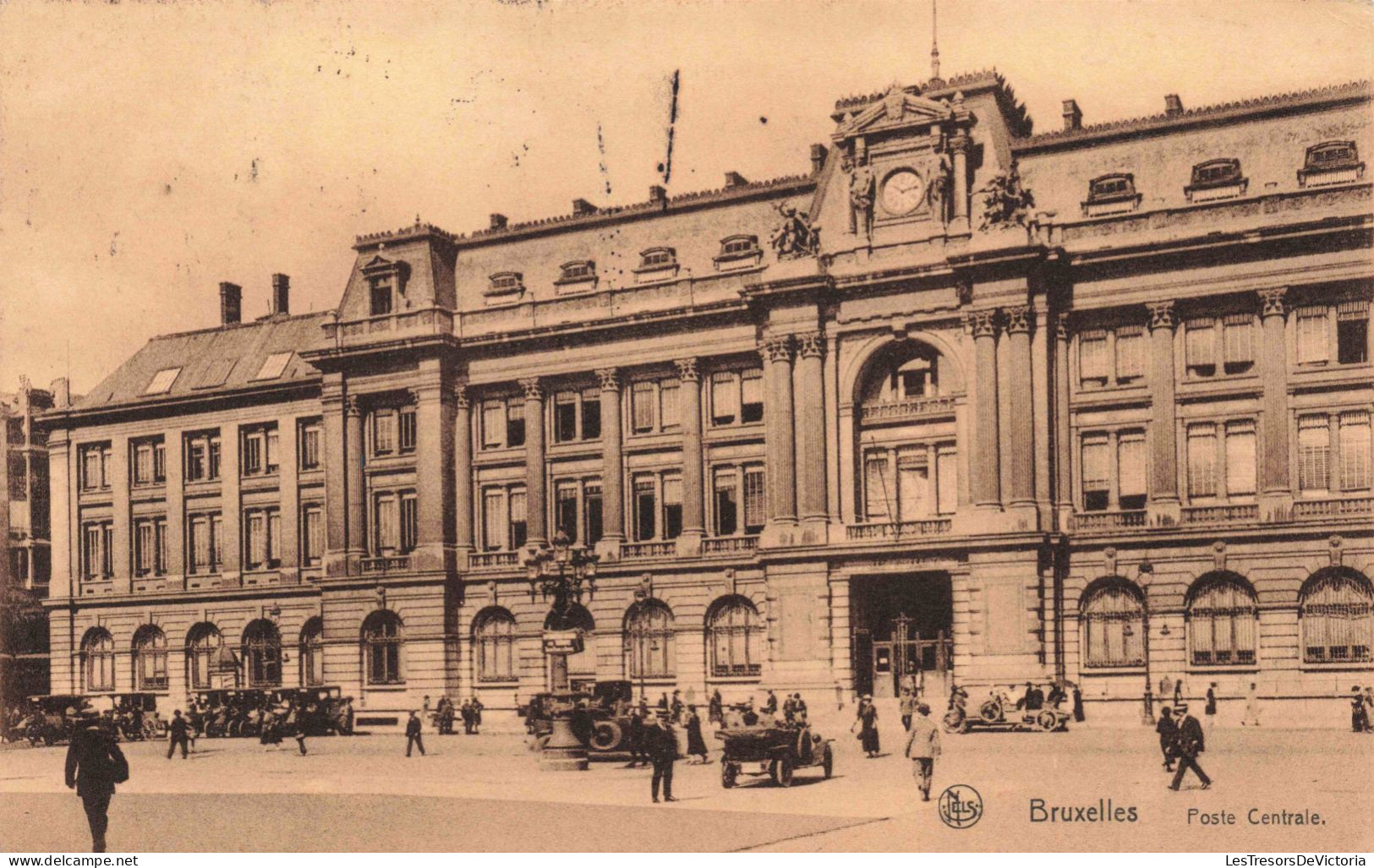 BELGIQUE - Bruxelles - Poste Centrale - Animé - Carte Postale Ancienne - Monumenti, Edifici