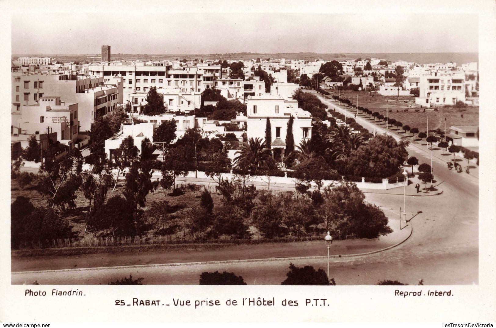 MAROC - Rabat - Vue Prise De L'hôtel Des PTT - Carte Postale Ancienne - Rabat