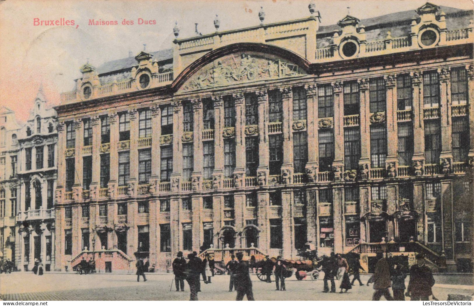 BELGIQUE - Bruxelles - Maison Des Ducs - Colorisé - Animé - Carte Postale Ancienne - Monuments