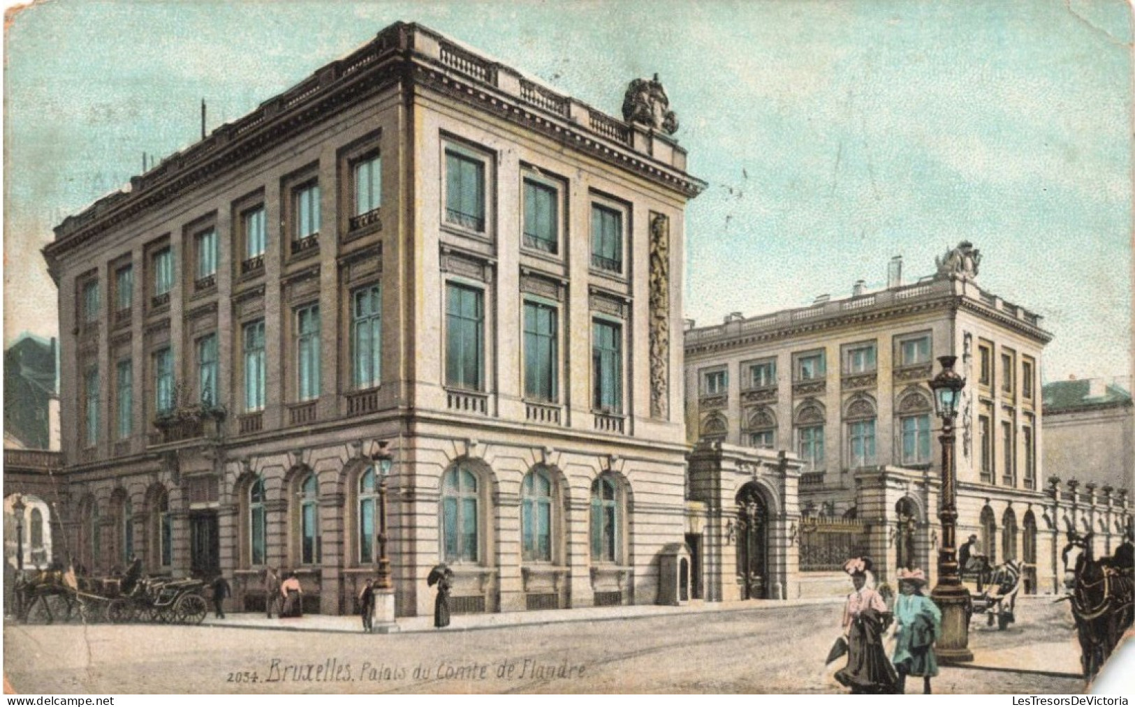 BELGIQUE - Bruxelles - Palais Du Comte De Flandre - Colorisé - Animé - Carte Postale Ancienne - Bauwerke, Gebäude