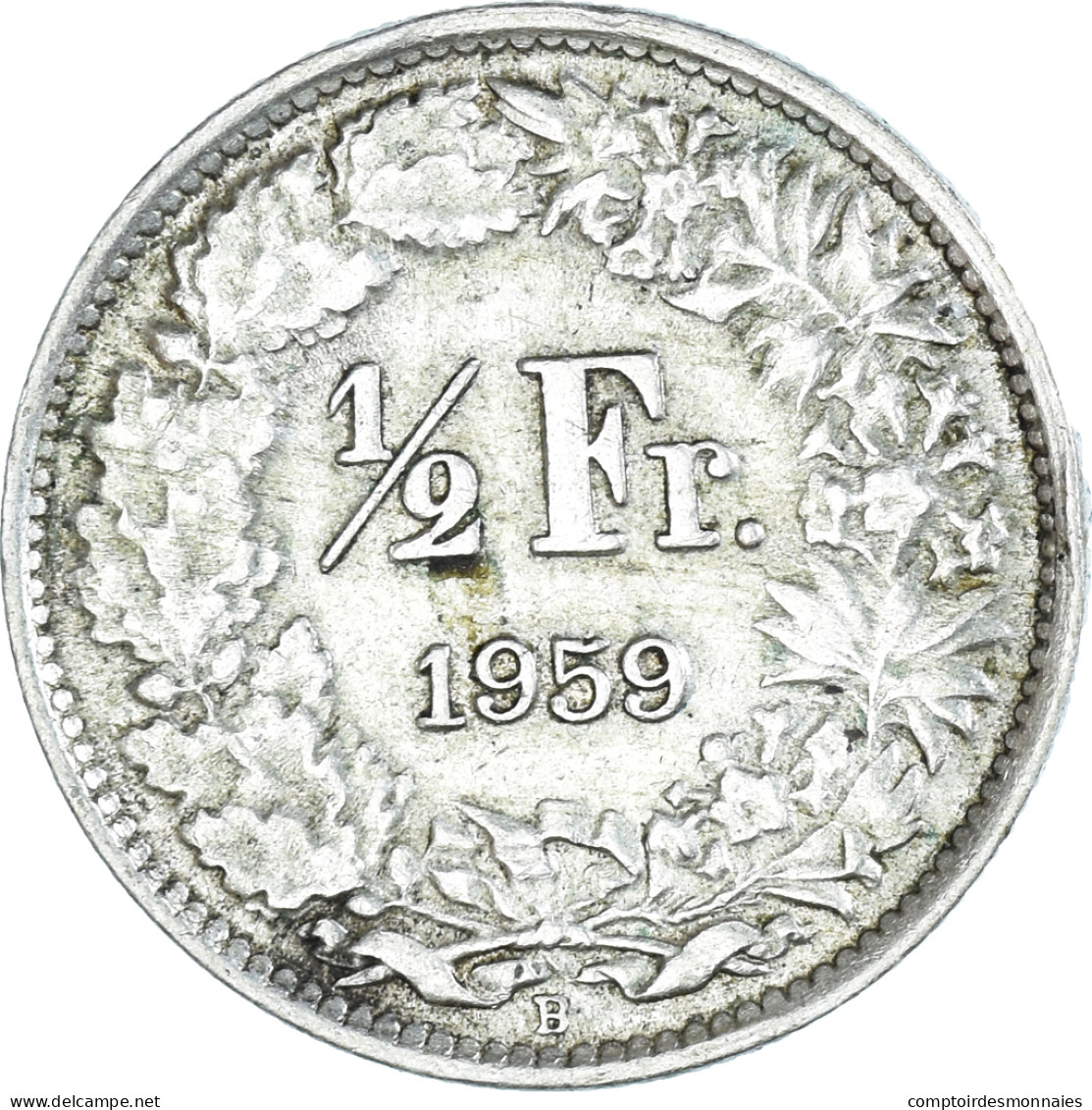 Suisse, 1/2 Franc, 1959, Bern, TTB+, Argent, KM:23 - Autres & Non Classés