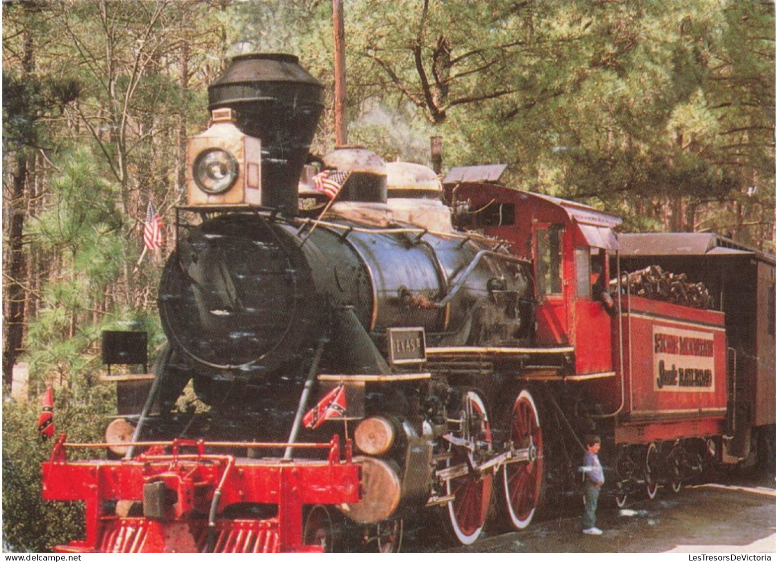 TRANSPORTS - Tête De Locomotive Rouge Et Noire - Colorisé - Carte Postale Ancienne - Eisenbahnen