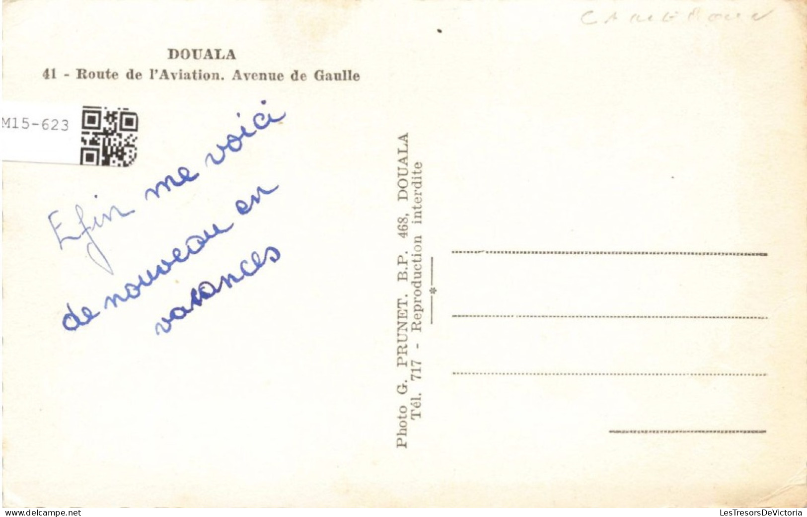 CAMEROUN - Douala - Route De L'Aviation - Avenue De Gaulle - Carte Postale Ancienne - Camerún