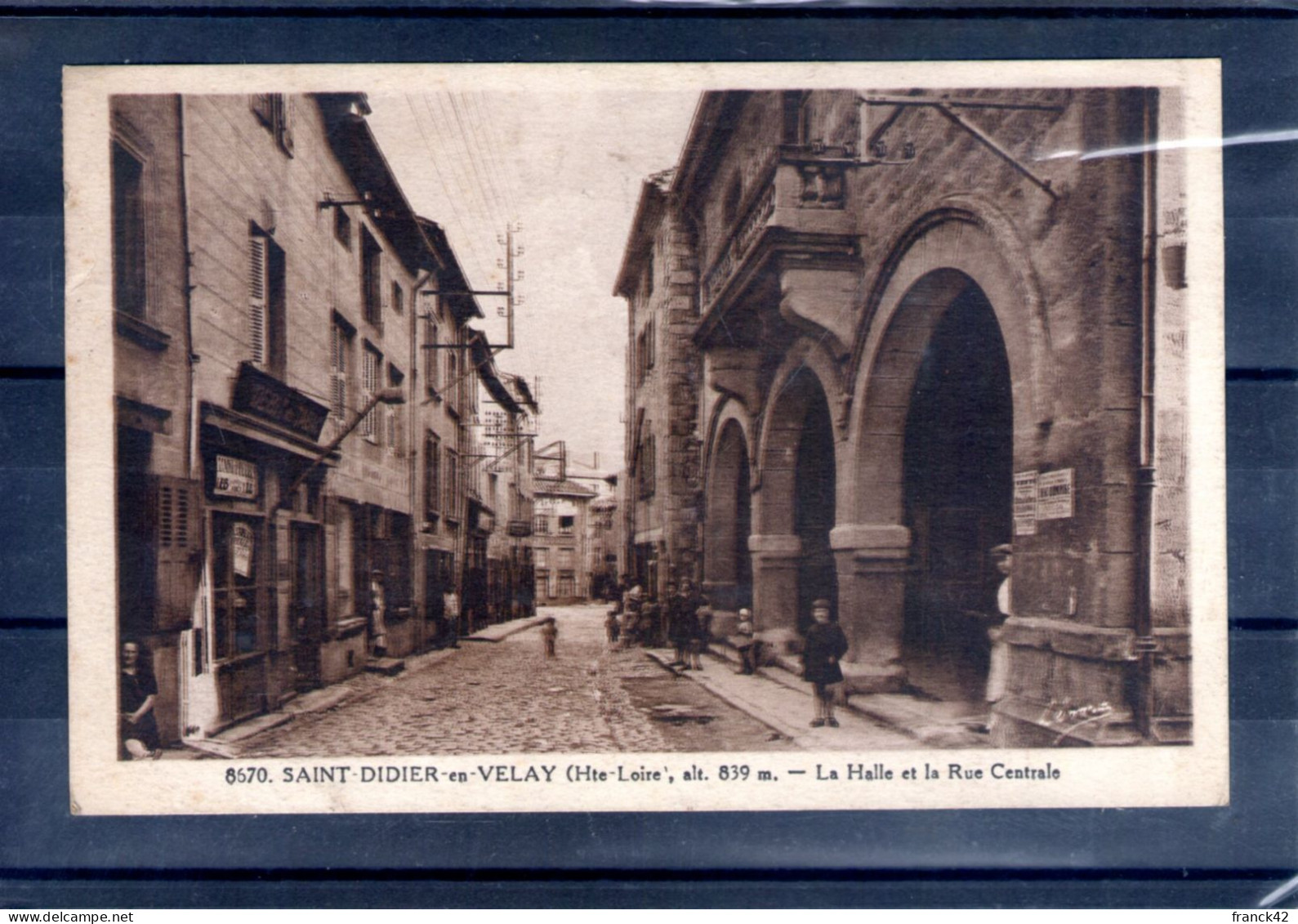 43. Saint Didier En Velay. La Halle Et La Rue Centrale - Saint Didier En Velay