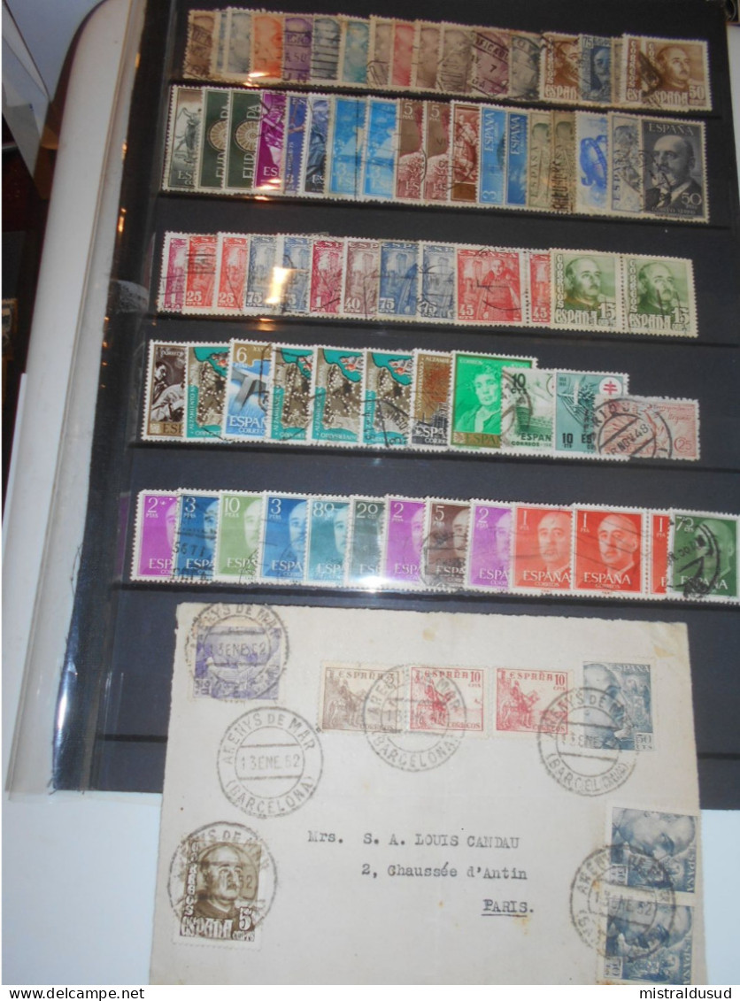 Espagne Collection , 220  Timbres Obliteres Anciens - Colecciones