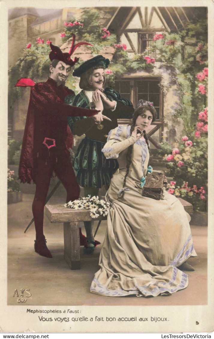 SPECTACLE - Théâtre - Méphistophèles à Faust  - Carte Postale Ancienne - Teatro