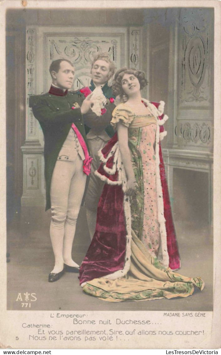 SPECTACLE - L’empereur - Bonne Nuit Duchesse - Madame Sans Gêne -  Colorisé - Carte Postale Ancienne - Theatre