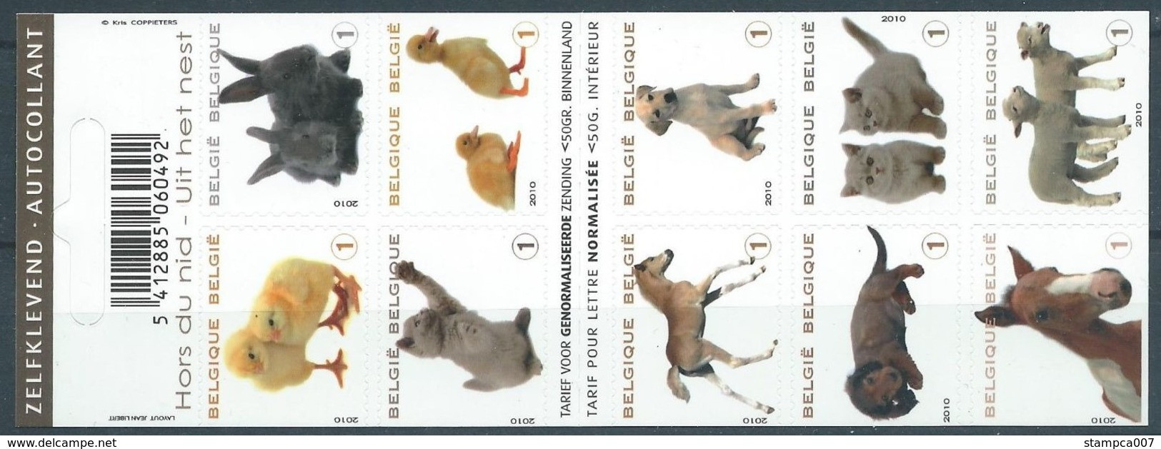 OCB Nr 4004/13 B112 Carnet 112 Fauna Cat Dog Cheval Horse Agneau Duck  ...MNH !! - Unclassified