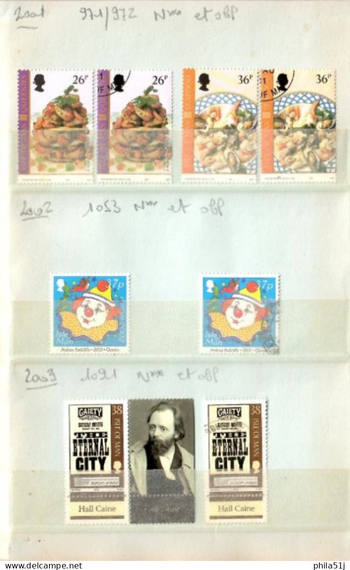 EUROPA  ILE DE MAN---ANNEE 2001 A 2012---NEUF** & OBL---1/3 DE COTE VOIR DESCRIPTION - Collezioni
