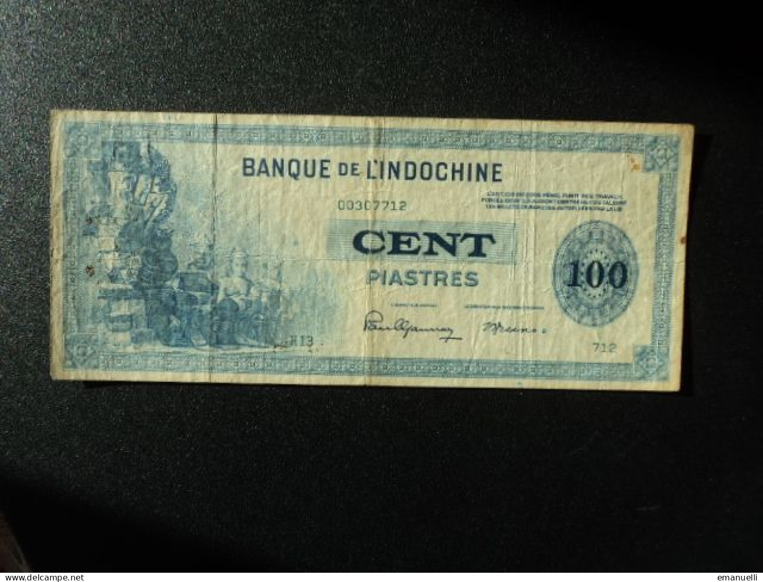 INDOCHINE : 100 PIASTRES   ND 1945    KM * 183 / P 78a     Presque TB ** - Indocina