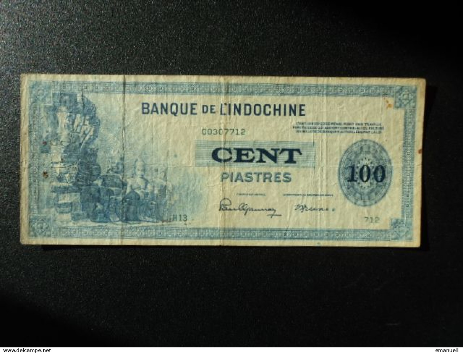 INDOCHINE : 100 PIASTRES   ND 1945    KM * 183 / P 78a     Presque TB ** - Indocina