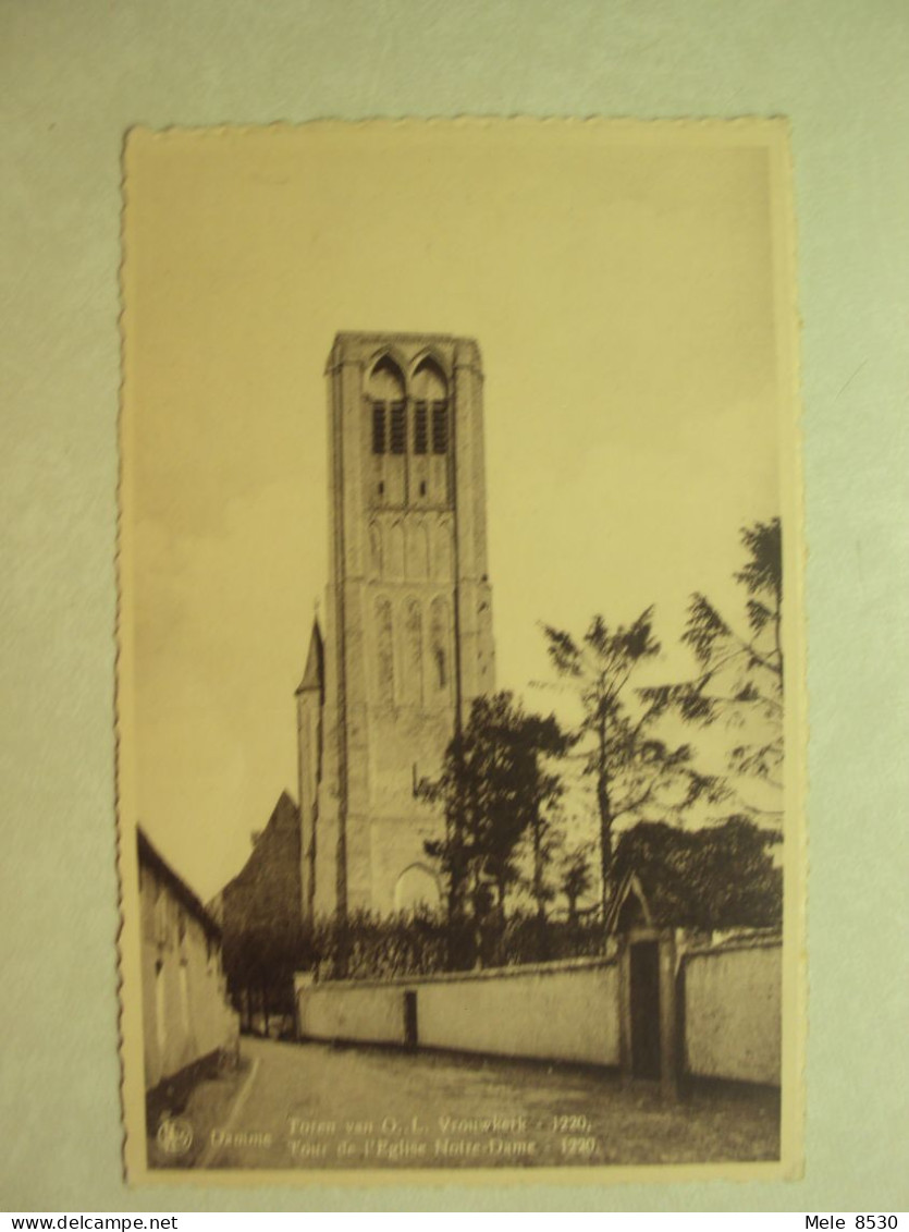 57089 - DAMME - TOREN VAN O.L.VROUWKERK 1220 - ZIE 2 FOTO'S - Damme