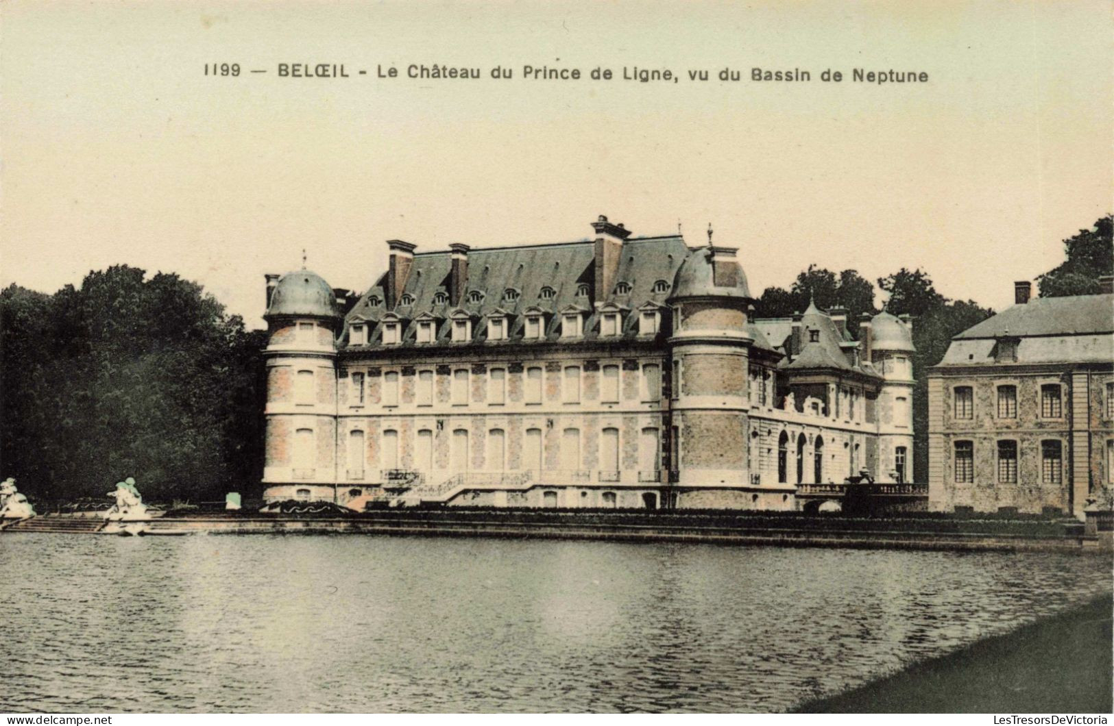 BELGIQUE - Beloeil - Le Château Du Prince De Ligne, Vu Du Bassin De Neptune - Carte Postale Ancienne - Belöil