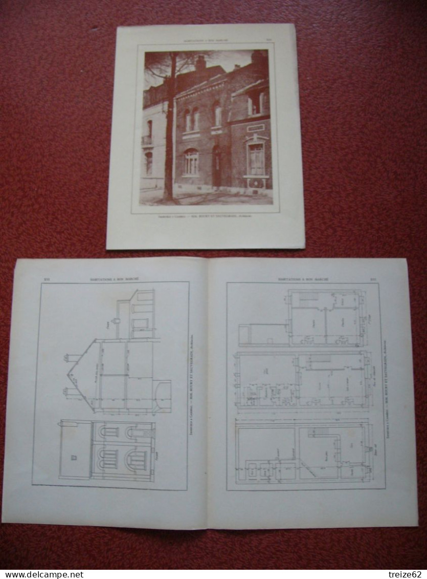 Plan Et Photo D'un Immeuble à CAMBRAI Rue Saint Druon  Années 30/50 Architecte Architecture - Architecture