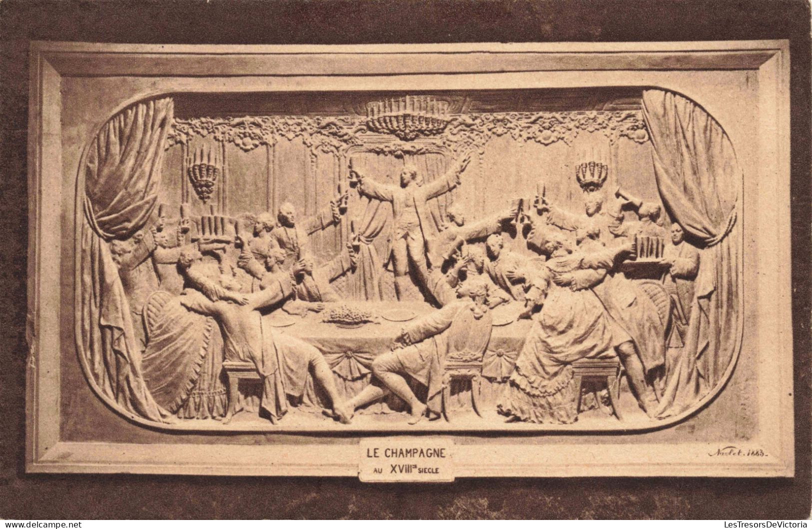 ARTS - Sculpture - Le Champ Au XVIII E Siècle - Bas Relief Sculpté Dans La Craie - Carte Postale Ancienne - Sculptures