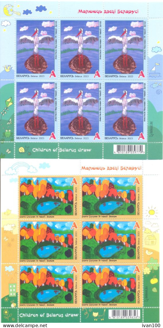 2023. Belarus, Children Of Belarus Draw, 2 Sheetlets,  Mint/** - Wit-Rusland
