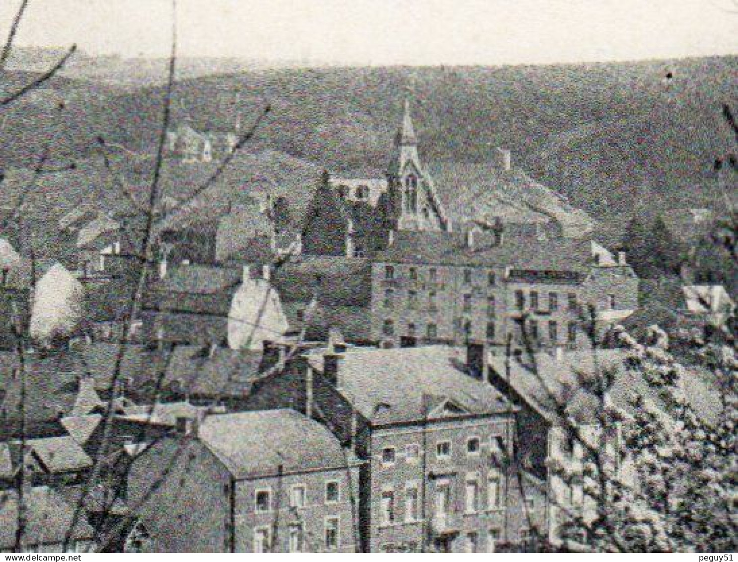 Rochefort (Namur). Panorama Avec L'église Notre-Dame De Visitation, L' Hôtel De Ville Et L'Hôtel De L'Etoile - Rochefort