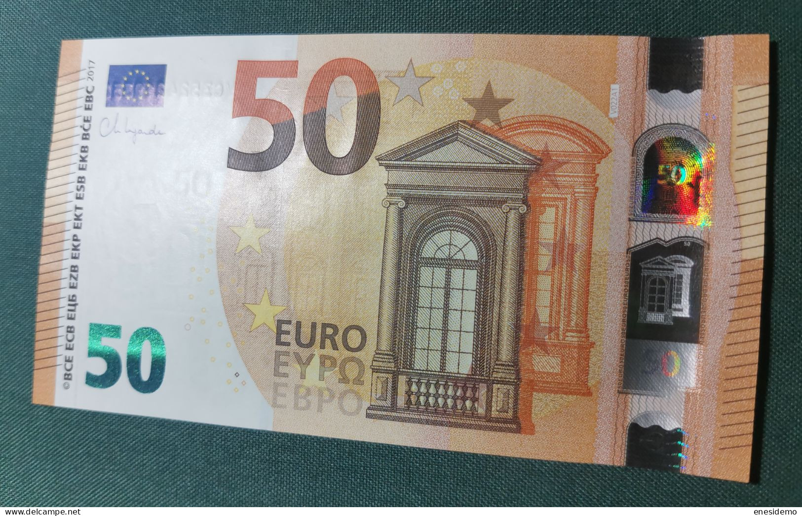 50 EURO SPAIN 2017 LAGARDE V022A1 VC SC FDS UNC. PERFECT - 50 Euro