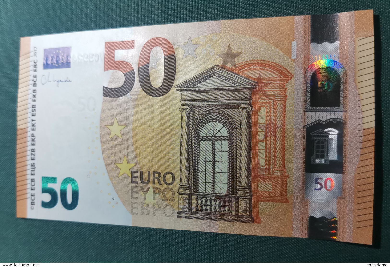 50 EURO SPAIN 2017 LAGARDE V022A1 VC SC FDS UNC. PERFECT - 50 Euro