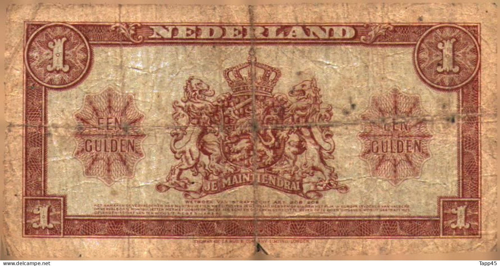 Billet  > Pays-Bas  >	1	Gulden  > C 04 - Other & Unclassified