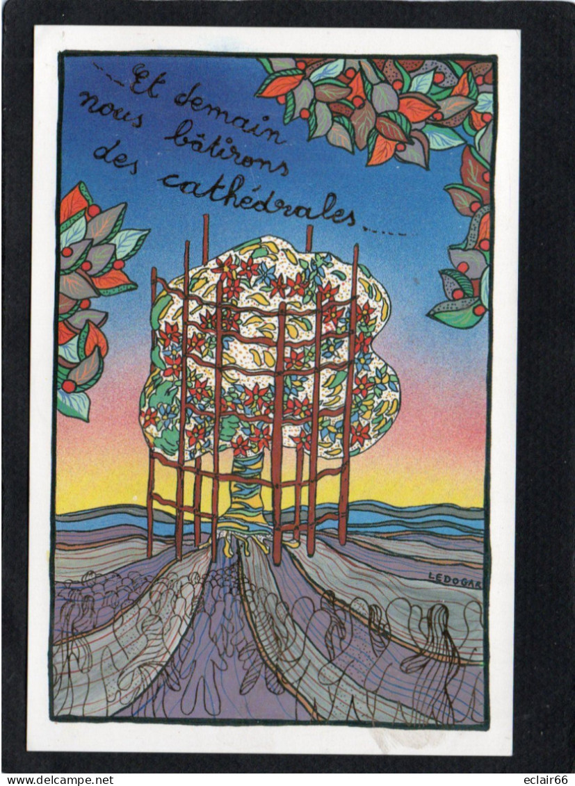 Llustrateur : Dessin De Marc LEDOGAR / Arbre / Fleurs / CPC N° 130 Tirage Limité / 1989 Impeccable - Ledogar