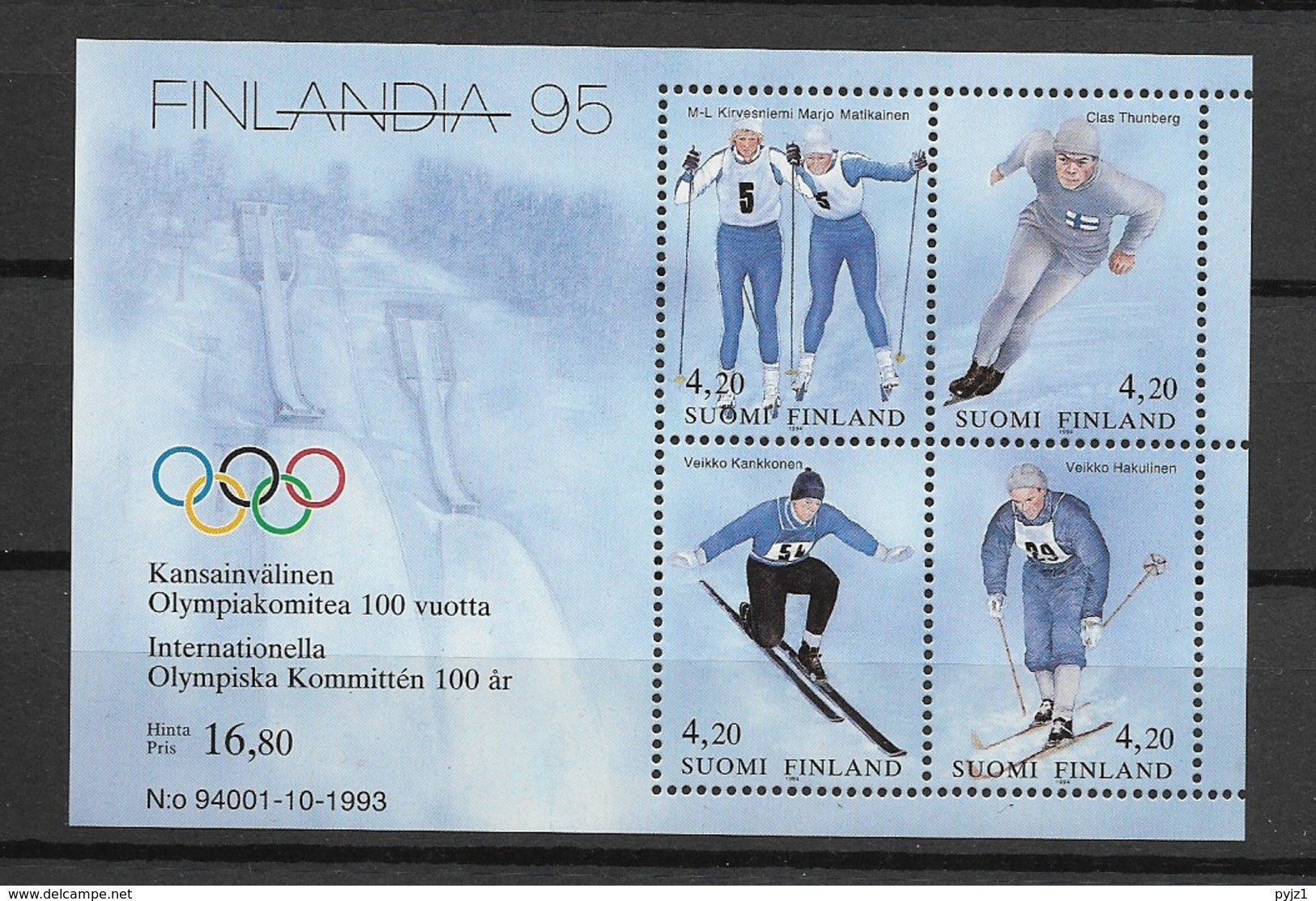 1994 MNH Finland Block 11 - Blocchi E Foglietti