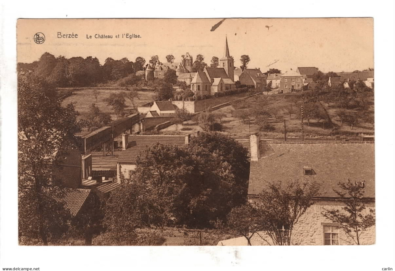 Berzée Château Et Eglise ( Chemin De Fer Ligne 132 ) - Walcourt