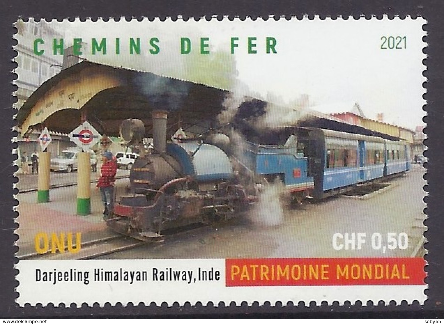 ONU United Nations 2021 - Unesco World Heritage, Darjeeling Himalayan Railway, Himalaya, India, Patrimoine Mondial - MNH - Ungebraucht