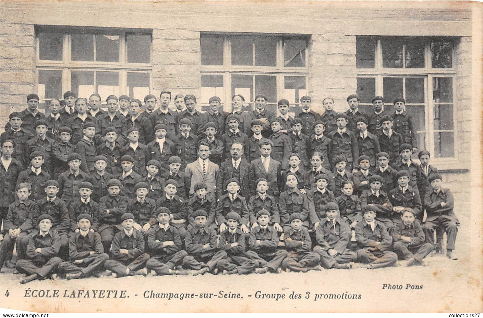 77-CHAMPAGNE-SUR-SEINE- ECOLE LAFAYETTE- GROUPE DES 3 PROMOTIONS - Champagne Sur Seine