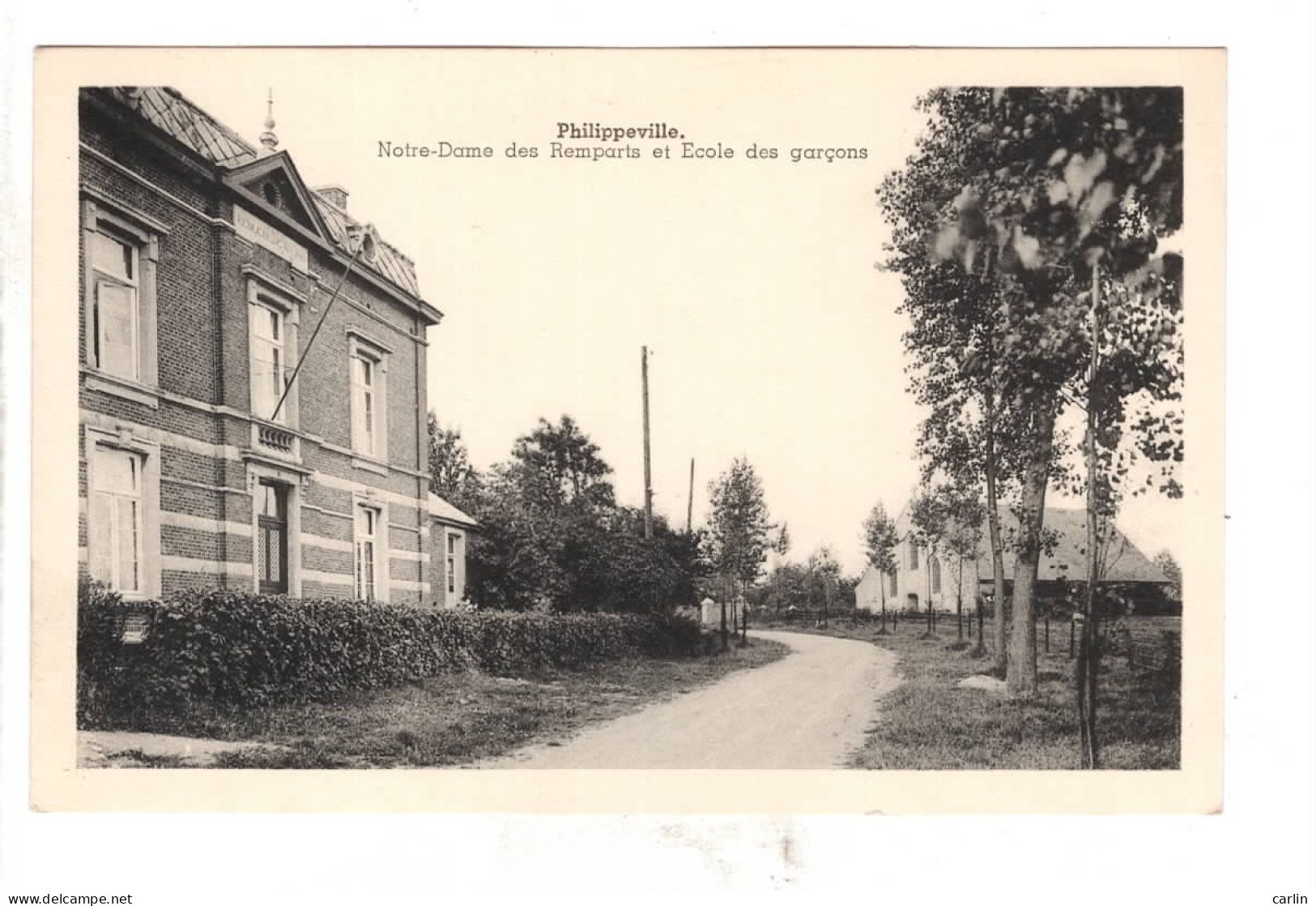 Philippeville Notre Dame Des Remparts Et école Des Garçons - Philippeville