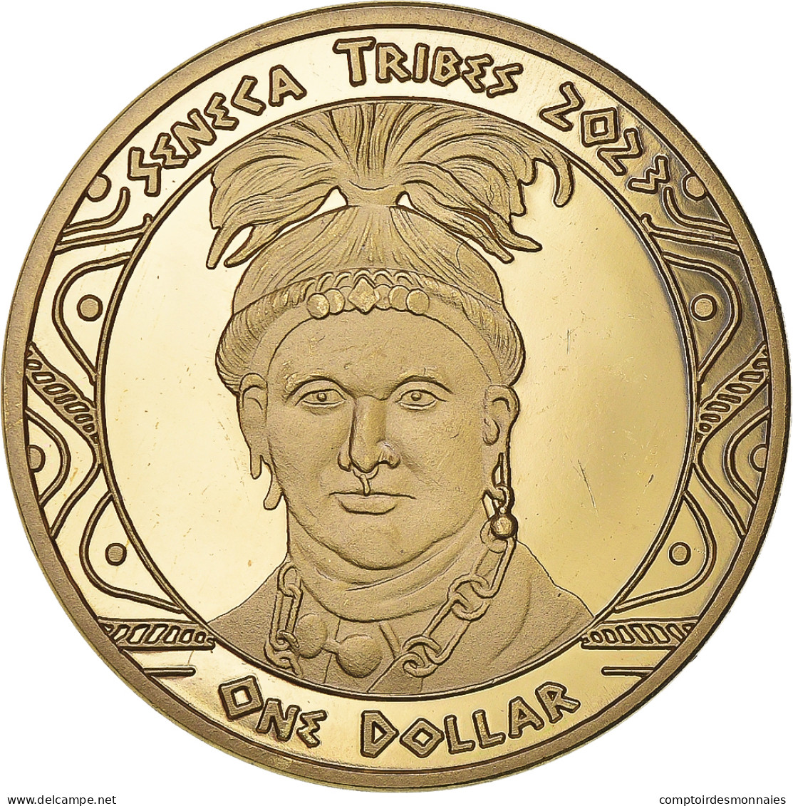 Monnaie, États-Unis, Dollar, 2023, Tribus Des Amérindiens.Seneca Tribes.BE - Commemoratifs