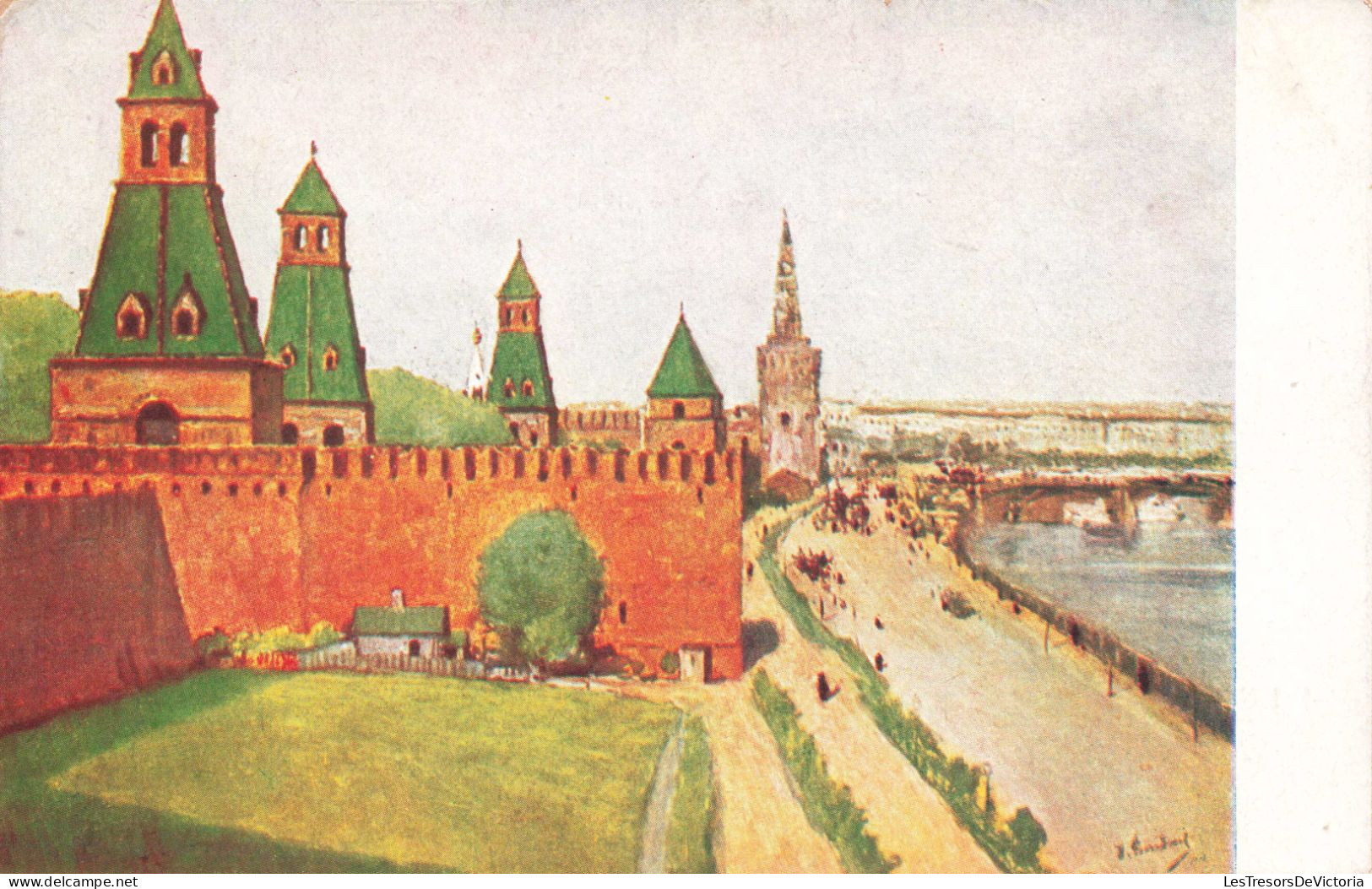 RUSSIE - Moscou - La Tour De Tainitzki Au Kremlin - Colorisé - Carte Postale Ancienne - Russia