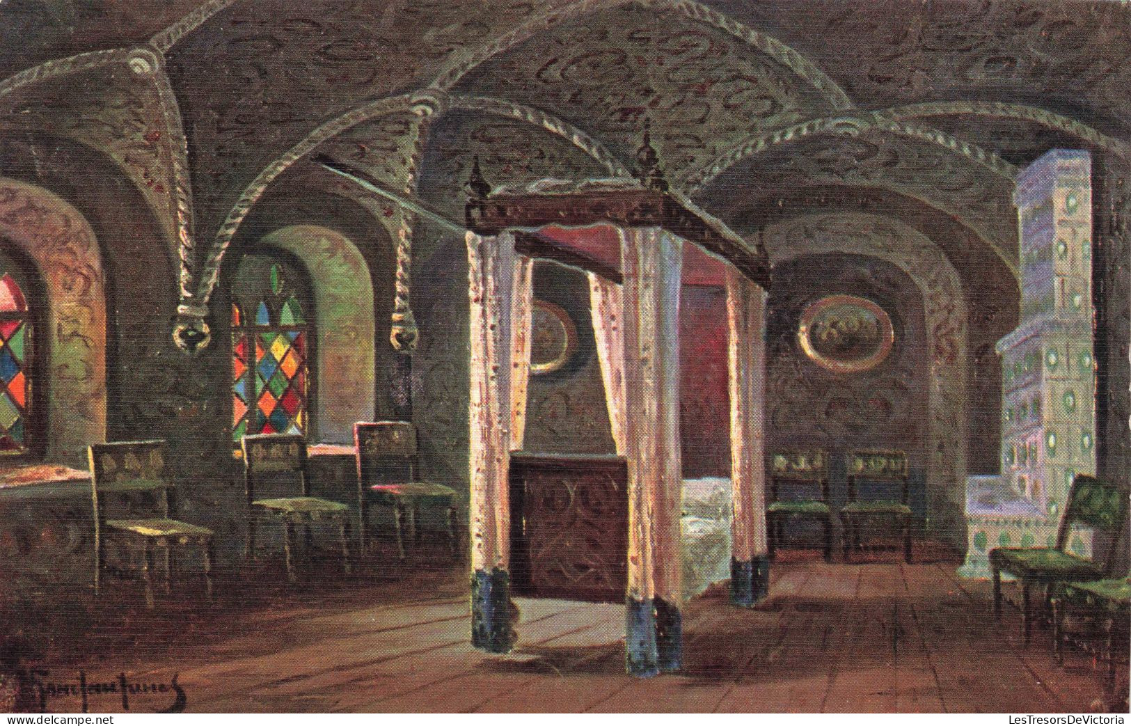 ARTS - Peintures Et Tableaux - Chambre à Coucher Du Tzar Alexis Mikhaïlovitch - Carte Postale Ancienne - Paintings