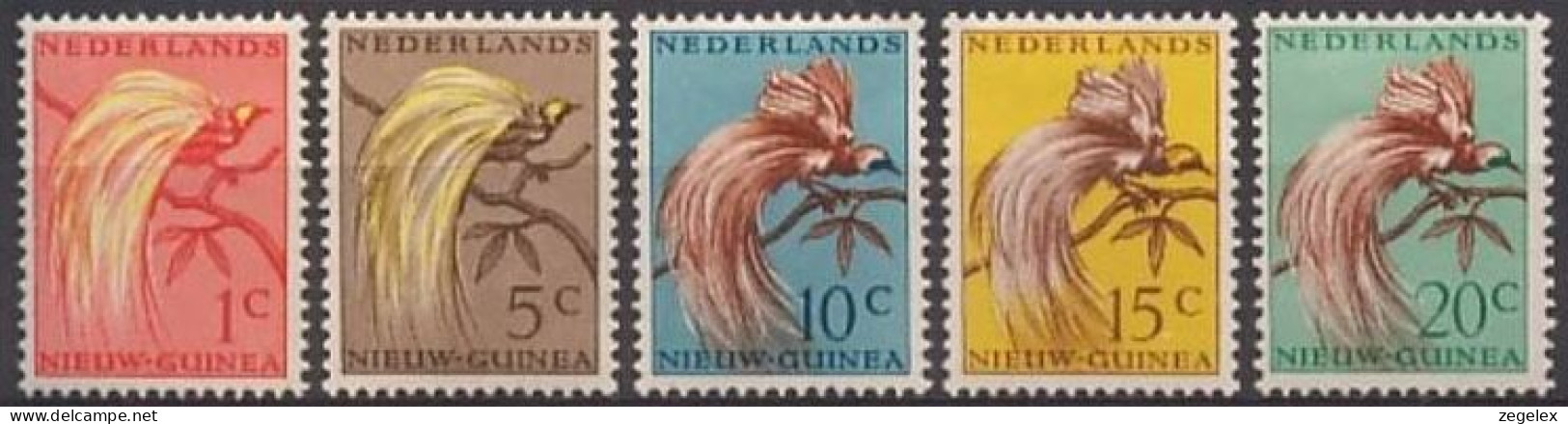 Nederlands Nieuw Guinea 1954, Paradijsvogels Birds NVPH 25-29 MH* - Nederlands Nieuw-Guinea