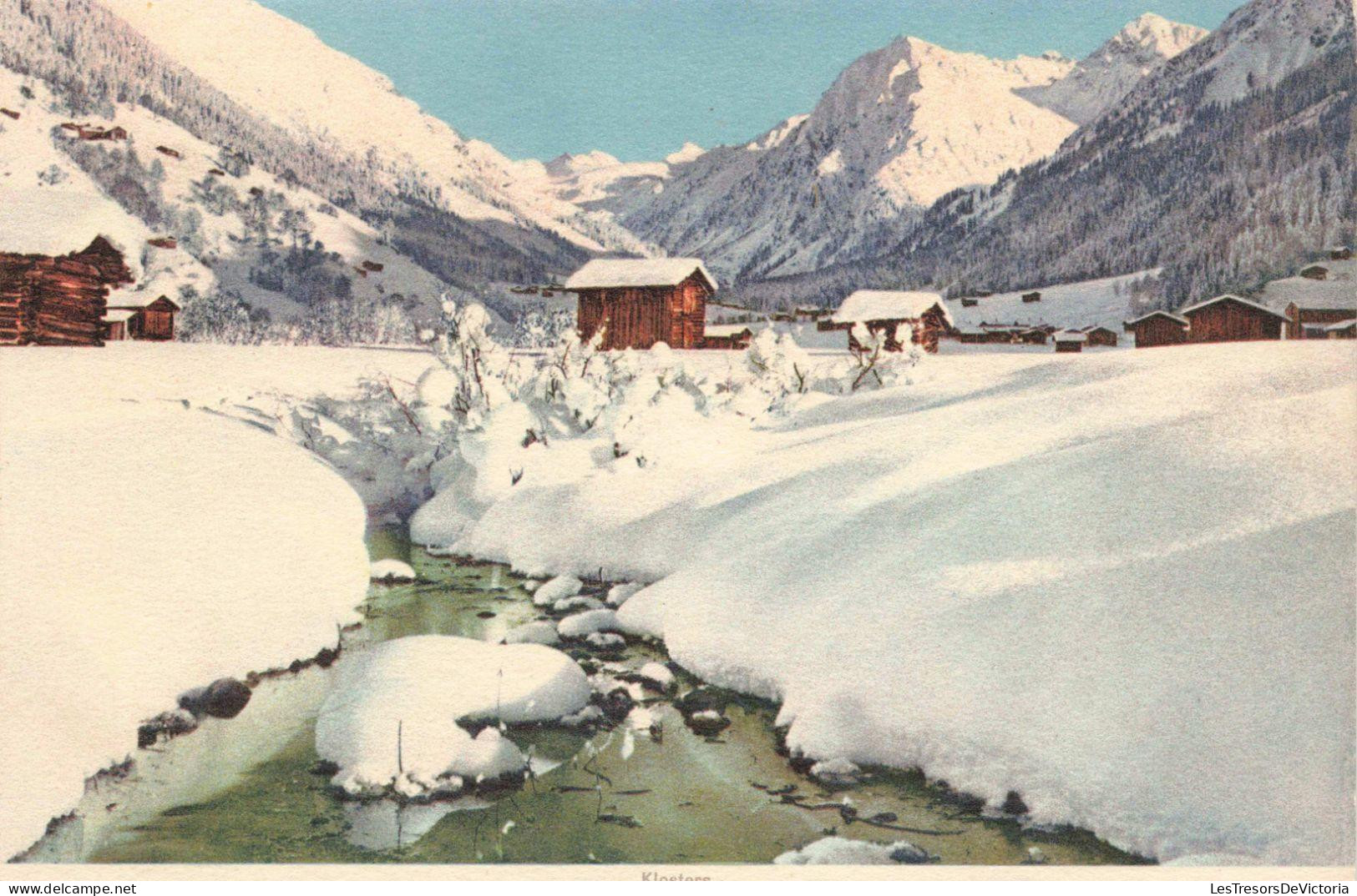 SUISSE - Grisons - Klosters Slivretta - Montagnes - Neige - Chalets - Carte Postale Ancienne - Klosters