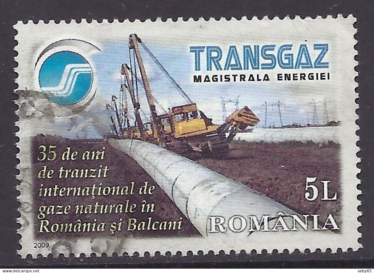 Romania 2009 - TRANSGAZ, Magistrala Energiei, Gas Natural, International Gas Transit In Romania - Used - Used Stamps