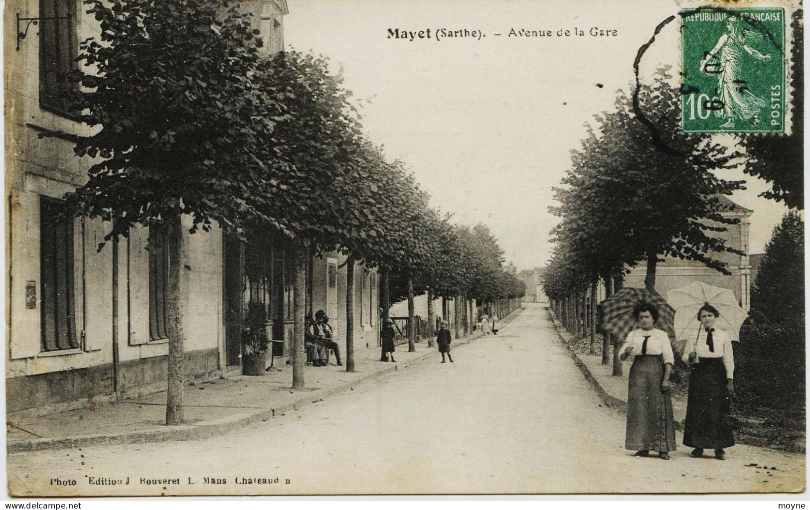 8787  - Sarthe -  MAYET :  Avenue De La Gare  Circulée - Mayet