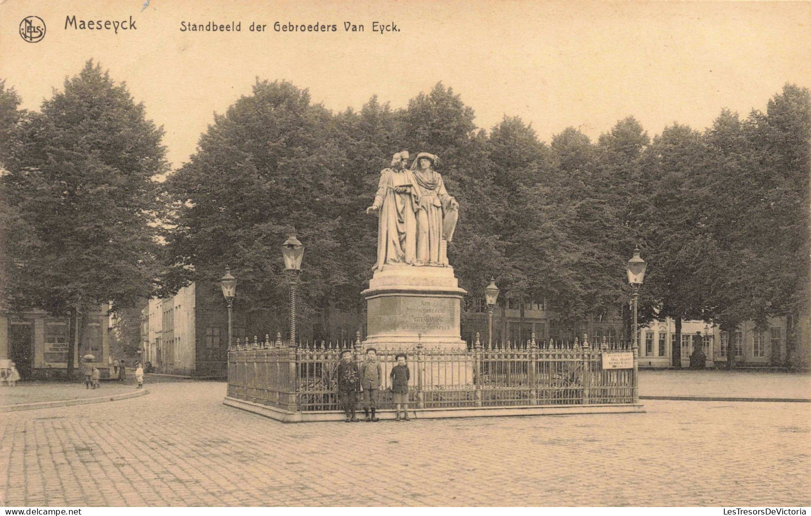 BELGIQUE - Maeseyck - Standbeeld Der Gebroeders Van Eyck - Carte Postale Ancienne - Maaseik