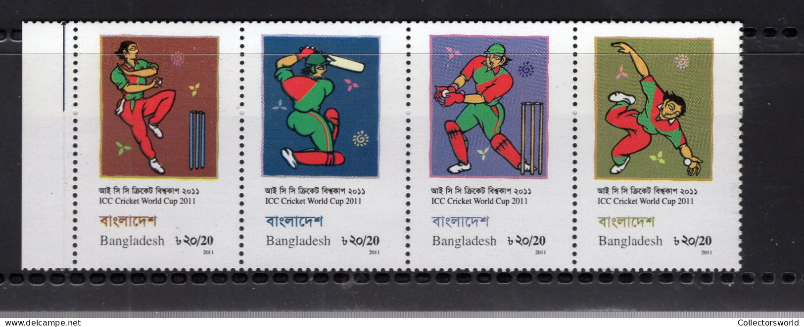 Bangladesh Serie 4v 2011 ICC Cricket World Cup MNH - Cricket