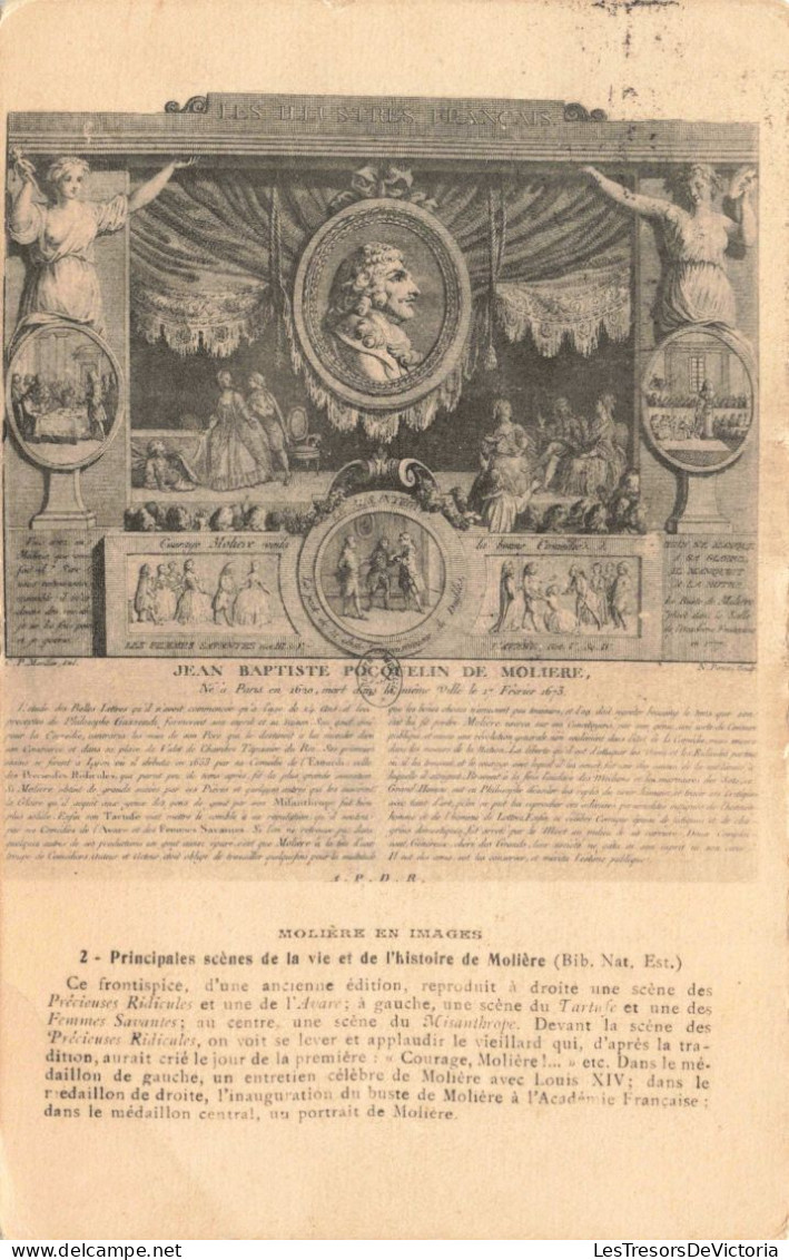 CELEBRITES - Ecrivains - Molière En Image - Carte Postale Ancienne - Writers