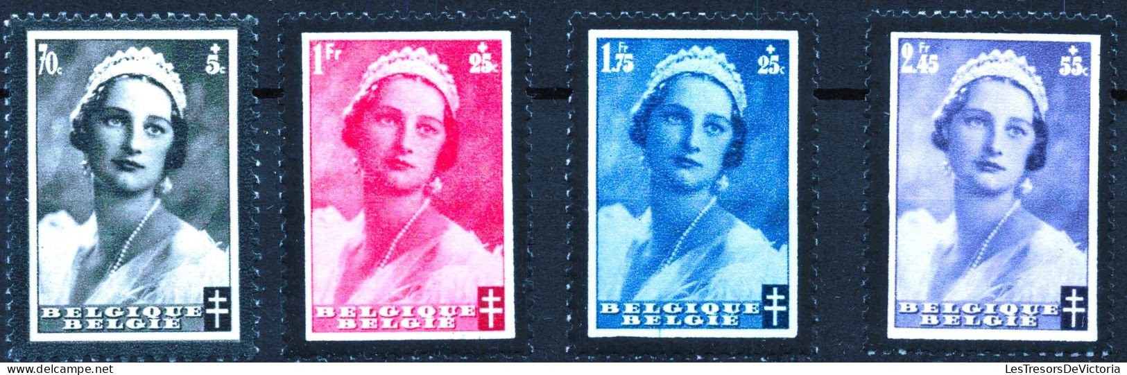 Timbre - Belgique - COB 411/18** MNH - Deuil De SM La Reine Astrid - 1935 - Cote 25 - Nuovi