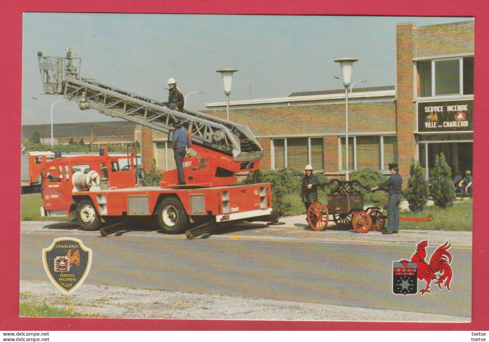 Charleroi - Service D'Incendie De La Ville  - Pompiers -Auto-Echelle Riffaud - Feuerwehr