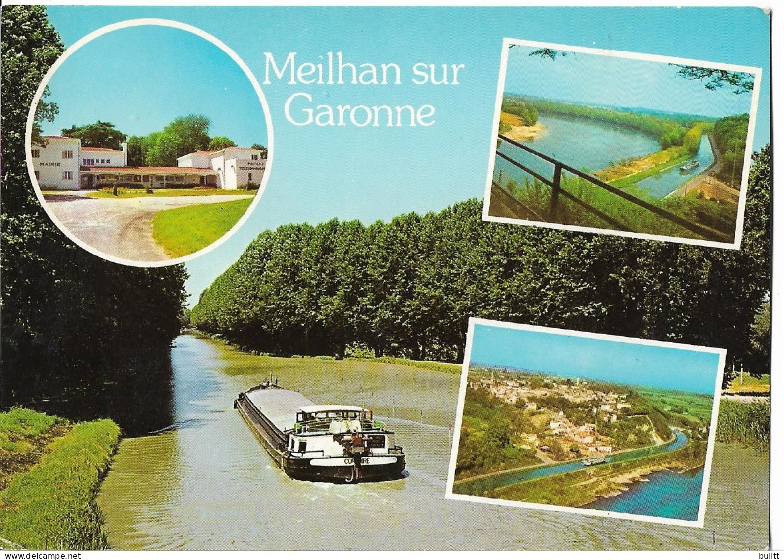 MEILHAN SUR GARONNE - Vues - Le Canal Avec Péniche - Meilhan Sur Garonne