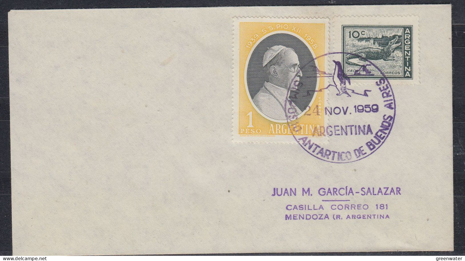 Argentina 1959 Simposio Antartico De Buenos Aires  Ca 25.11.1959 (59014) - Eventi E Commemorazioni