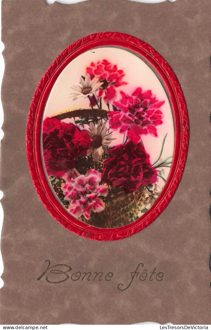 FLEURS, PLANTES, ARBRES - Bonne Fête - Fleurs - Cadre - Carte Postale Ancienne - Fiori