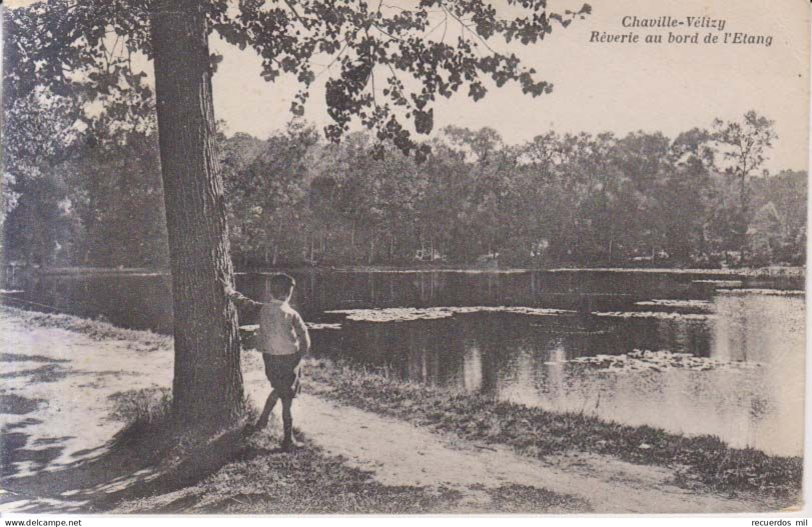 Chaville Velizy Reverie Au Bord De L'etang  Carte Postale Animee 1923 - Velizy