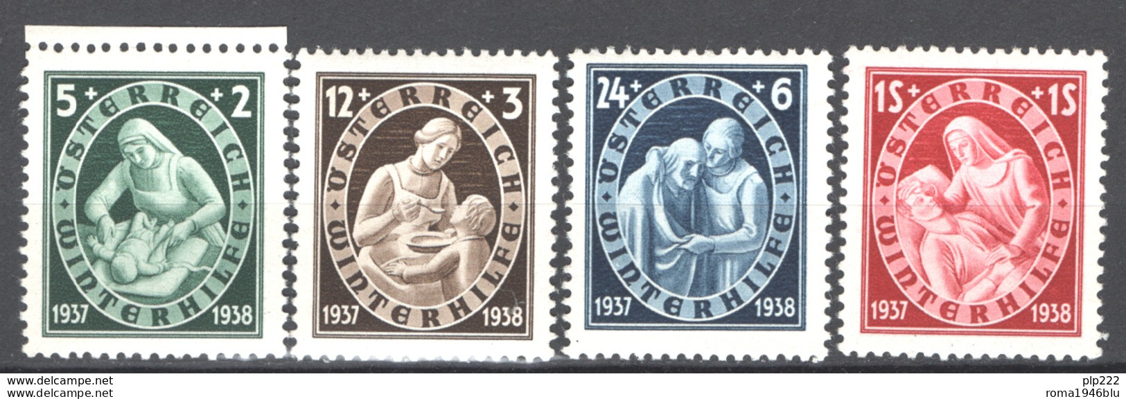 Austria 1937 Unif. 499/502 **/MNH VF - Unused Stamps