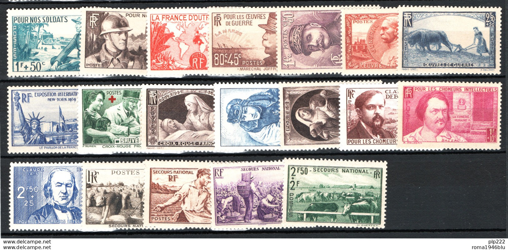 Francia 1940 Annata Completa / Complete Year **/MNH VF/F - 1940-1949